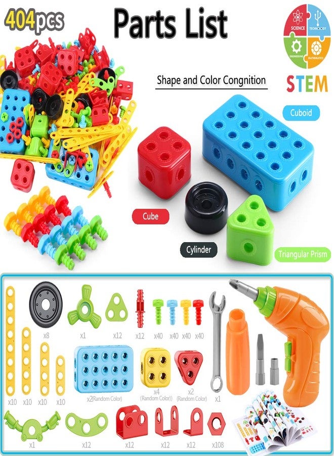 COUOMOXA 404 Pcs Building Toys STEM for Kids: 62 DIY Demo Models Construction Creative Set - Educational Toy for 5 6 7 8 9 10+ Years Old Kids Home School - Birthday Gift for Boys Girls - Image 3